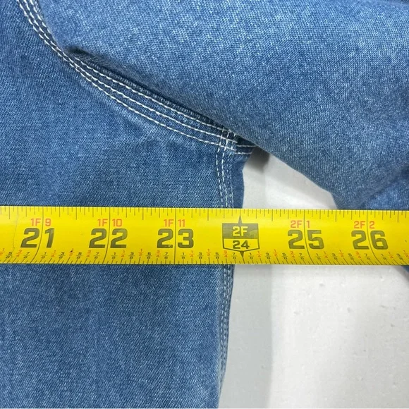 Walls Blue Denim Jacket with Dark Navy Corduroy Collar - Picture 8 of 9